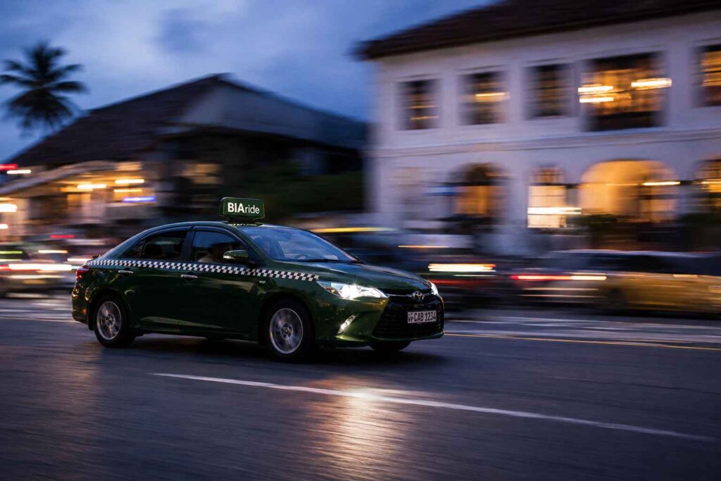 Visit  https://biaride.com/ Private transport vehicle waiting at Bandaranaike International Airport in Sri Lanka